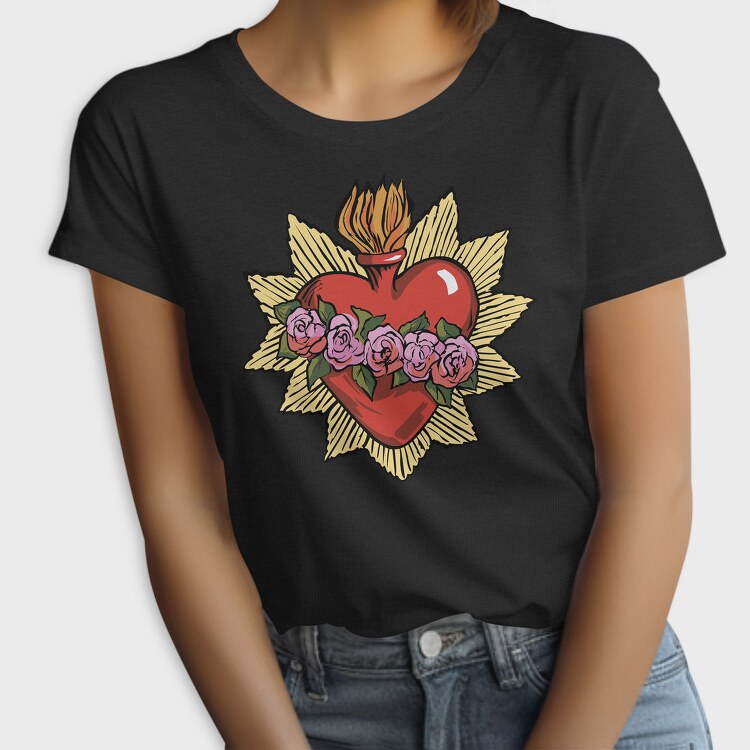 Flaming Heart Roses, Tricou Femei