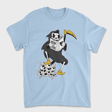 Tricou Barbati (Unisex), Grim Reaper Reading