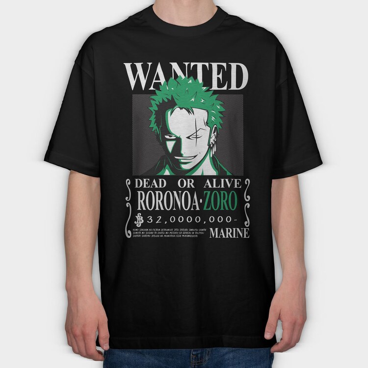 Zoro Green Grin, Tricou Oversize Barbati (Unisex)