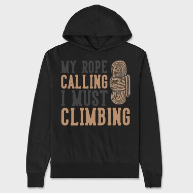 My Rope Calling I Must Climbing, Hanorac Oversize Barbati (Unisex)
