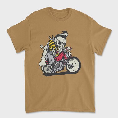 Tricou Barbati (Unisex), Skull Bike