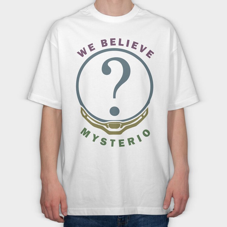 We Believe Mystery, Tricou Oversize Barbati (Unisex)