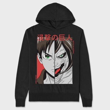 Eren Jaeger, Hanorac Oversize Barbati (Unisex)