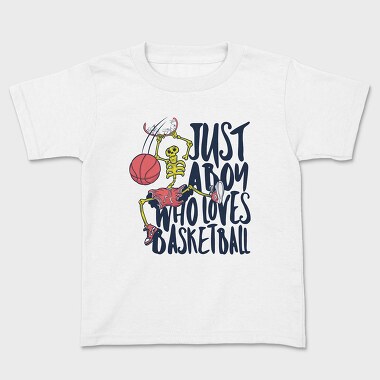 Tricou Copii, Basketball Skull