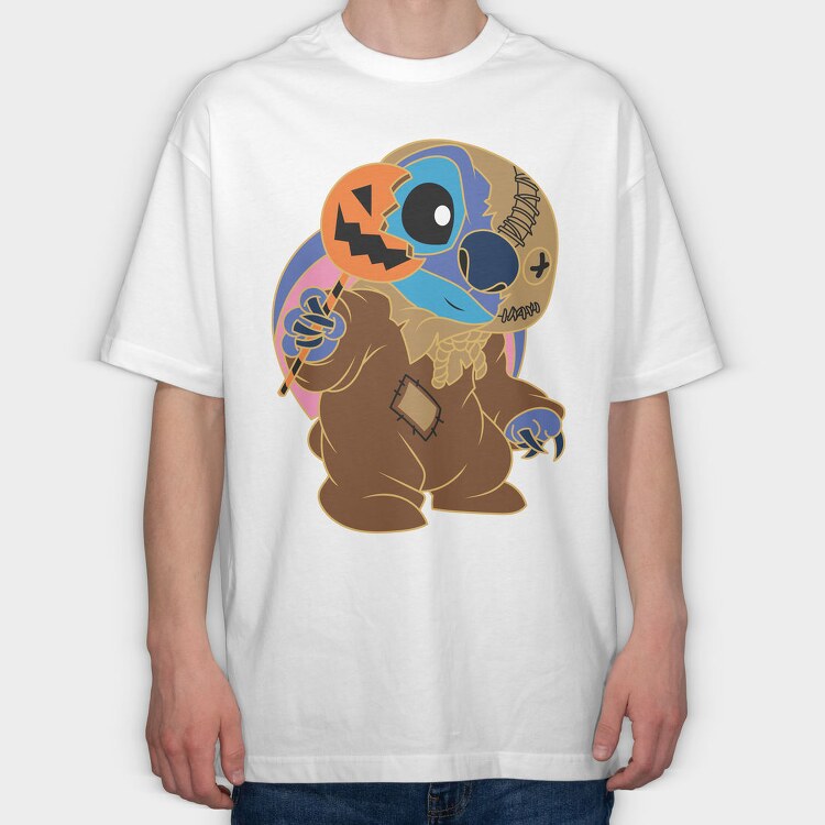 Pumpkin Scarecrow, Tricou Oversize Barbati (Unisex)