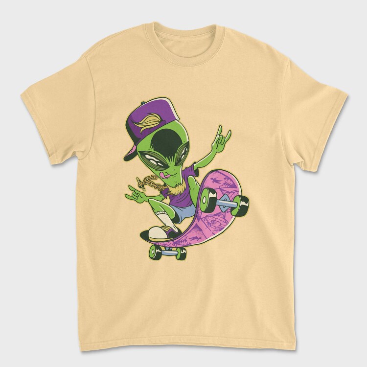 Alien Skate, Tricou Barbati (Unisex)
