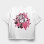 Lotus Flower Girl, Tricou Oversize Barbati (Unisex)