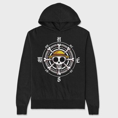Pirate Skull Bones, Hanorac Oversize Barbati (Unisex)