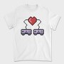 Pixelated Love, Tricou Barbati (Unisex)