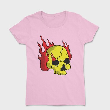 Tricou Femei, Burning Skull