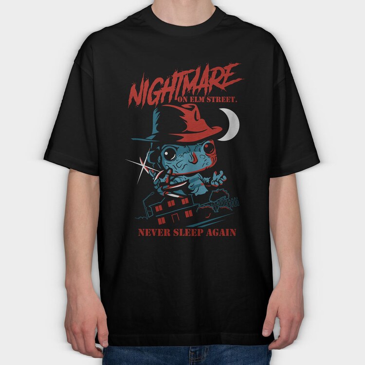 Nightmare Elm Street Horror, Tricou Oversize Barbati (Unisex)