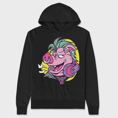Punk Pig Face, Hanorac Oversize Barbati (Unisex)