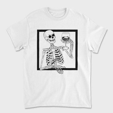 Tricou Barbati (Unisex), Skeleton Wine