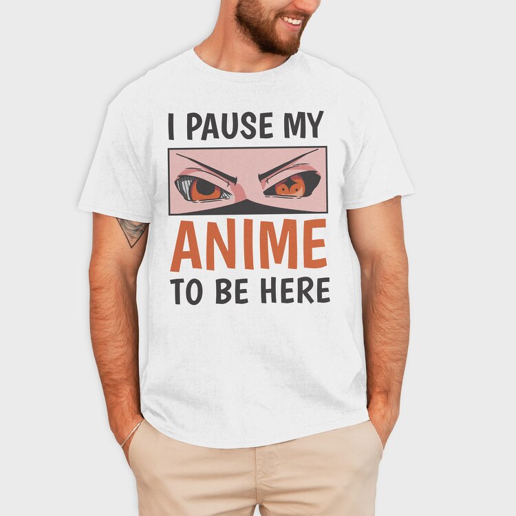 Anime Eyes Pause Here, Tricou Barbati (Unisex)