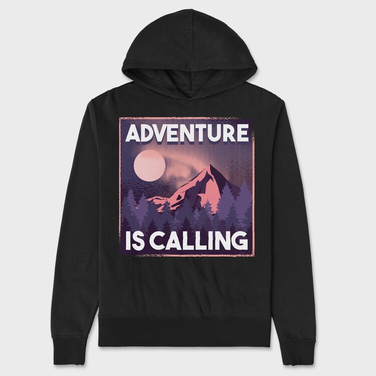 Adventure Is Calling, Hanorac Oversize Barbati (Unisex)