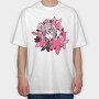 Lotus Flower Girl, Tricou Oversize Barbati (Unisex)