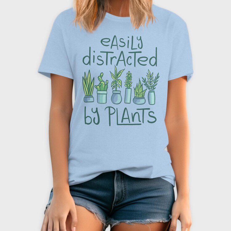 Easily Distracted by Plants, Tricou Barbati (Unisex)