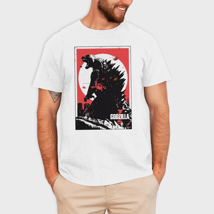 Godzilla Attack, Tricou Barbati (Unisex)
