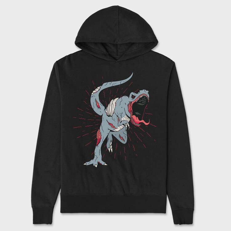 Zombie Trex, Hanorac Oversize Barbati (Unisex)