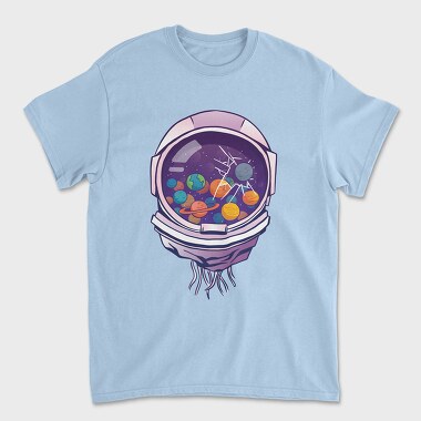 Tricou Barbati (Unisex), Astronaut Helmet And Planets