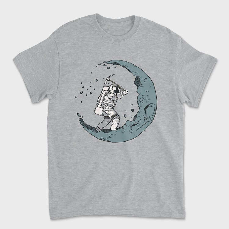 Astronaut Digging The Moon, Tricou Barbati (Unisex)