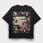 Grand Theft Cash Papel, Tricou Oversize Barbati (Unisex)