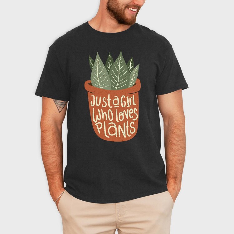 Girl Who Loves Plants, Tricou Barbati (Unisex)