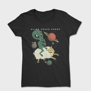 Tricou Femei, Alien On Sheep