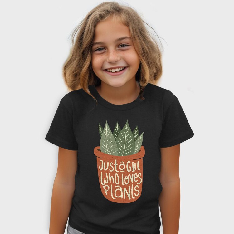 Girl Who Loves Plants, Tricou Copii
