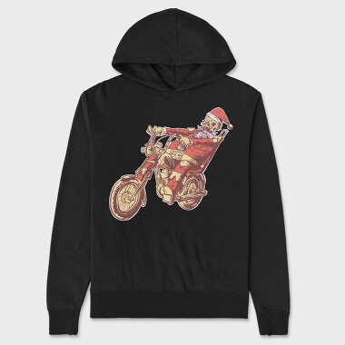 Santa Motorbike, Hanorac Oversize Barbati (Unisex)