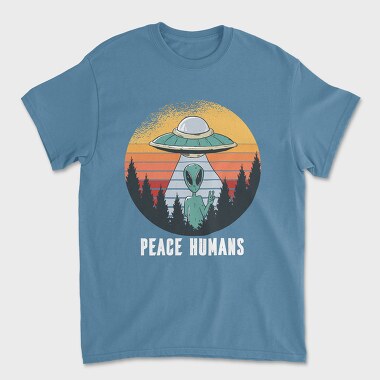 Tricou Barbati (Unisex), Peace Humans