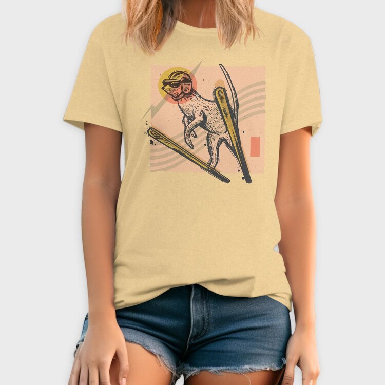 Meerkat Ski Jumping, Tricou Barbati (Unisex)