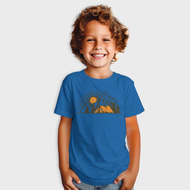 Vintage Adventure Outdoor Camping, Tricou Copii