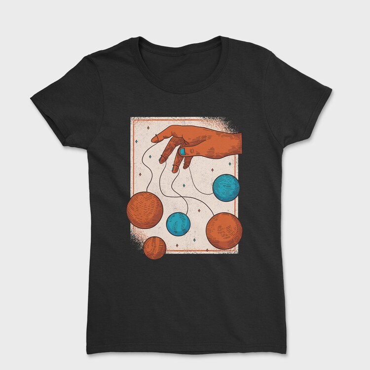 Tricou Femei, Hand Planets