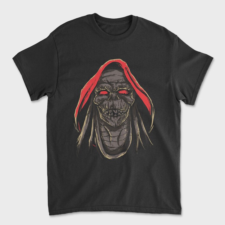 Skull Hood Red, Tricou Barbati (Unisex)