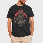 Skull Hood Red, Tricou Barbati (Unisex)