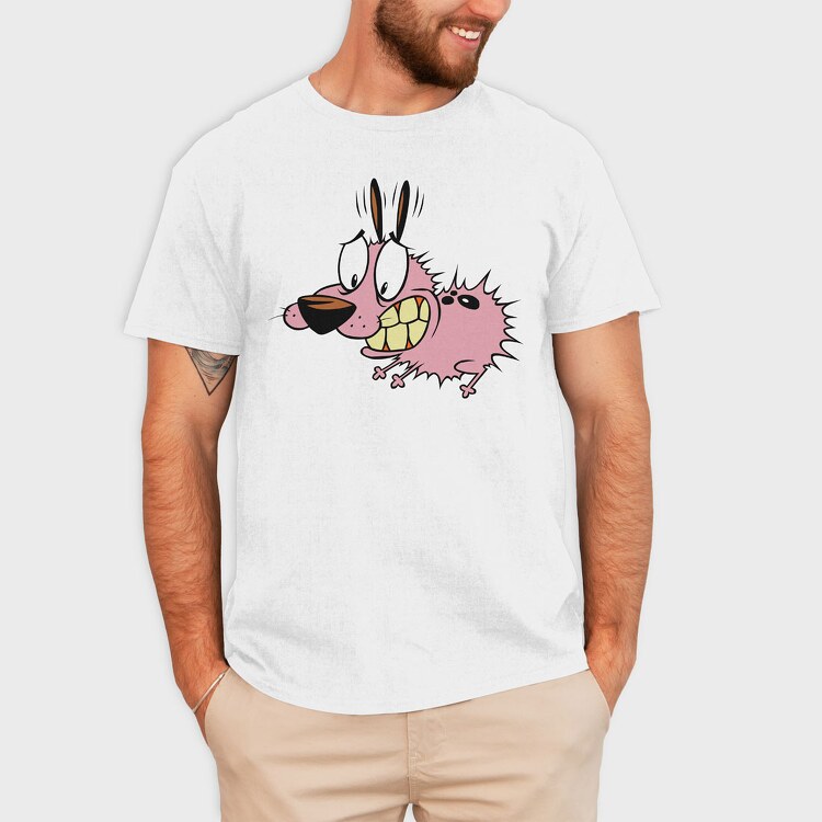 Cartoon Retro Courage the Cowardly Dog 1, Tricou Barbati (Unisex)