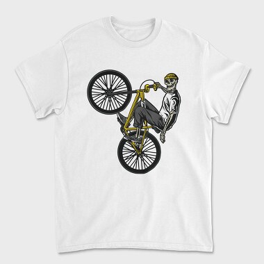 Tricou Barbati (Unisex), Skeleton BMX