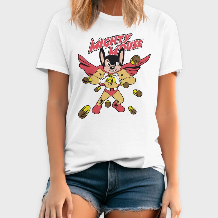 Mighty Mouse, Tricou Barbati (Unisex)