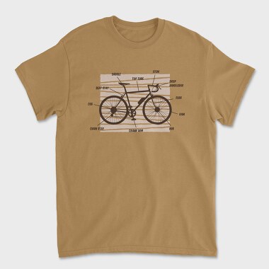 Tricou Barbati (Unisex), Bike Anatomy