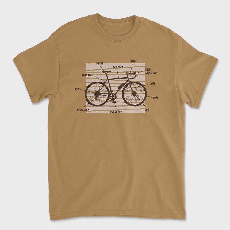 Bike Anatomy, Tricou Barbati (Unisex)