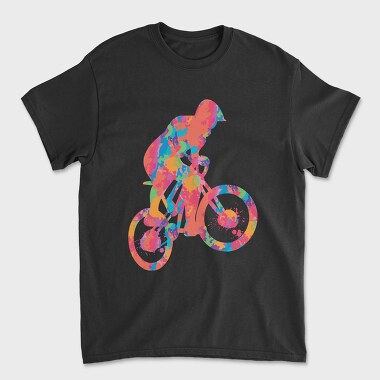 Tricou Barbati (Unisex), Colorful Cyclist