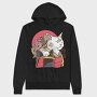 Samurai Cat, Hanorac Oversize Barbati (Unisex)