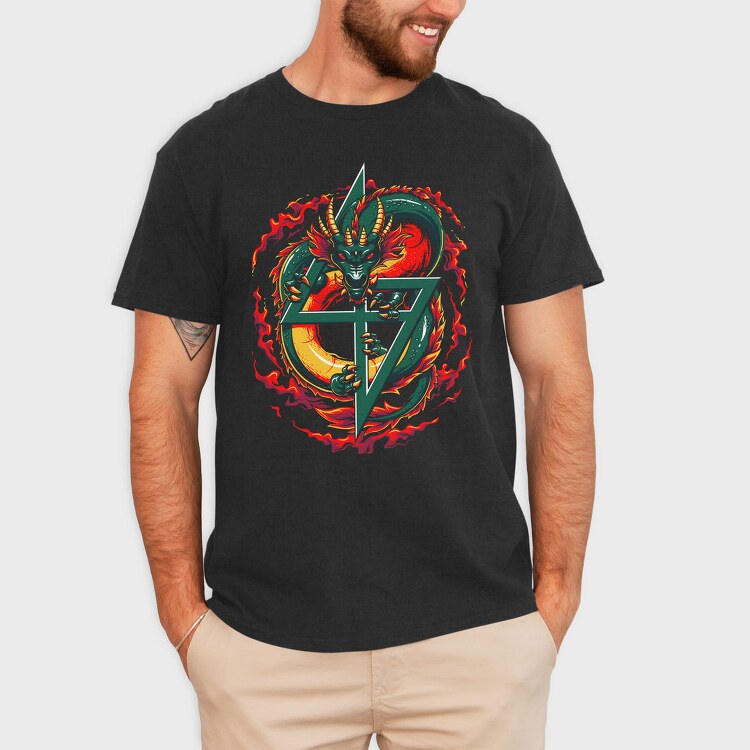Dragon Flame Symbol, Tricou Barbati (Unisex)