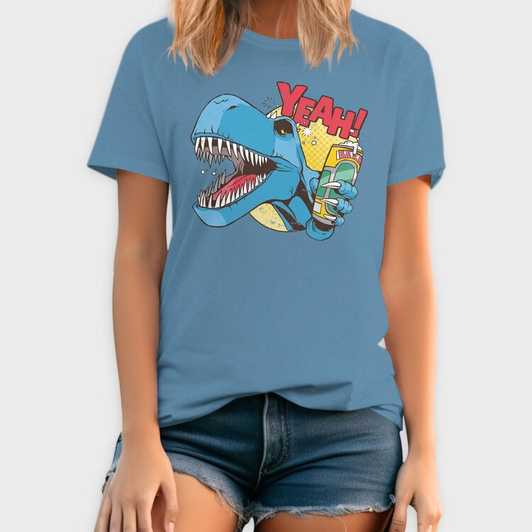 Drunk Dino Yeah, Tricou Barbati (Unisex)