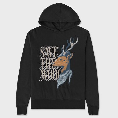 Deer Save the Wood, Hanorac Oversize Barbati (Unisex)