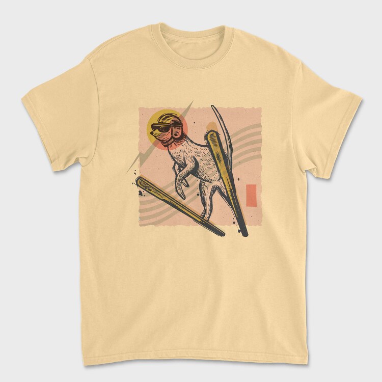 Meerkat Ski Jumping, Tricou Barbati (Unisex)