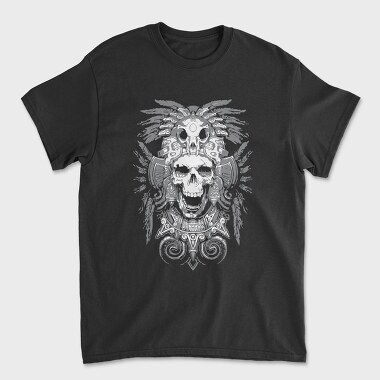 Warrior Skull Feathers, Tricou Barbati (Unisex)