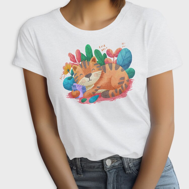 Watercolor Cat, Tricou Femei