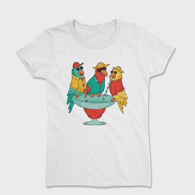 Tricou Femei, Parrots Drinking